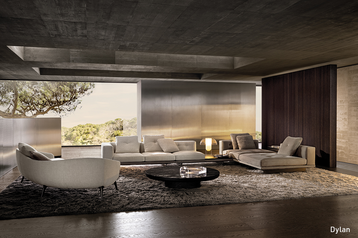 <p>The architect’s many iconic indoor and outdoor furniture designs created since he began working with the company over 20 years ago were recently joined by some new additions - the&nbsp;<strong>Dylan</strong>,&nbsp;<strong>Goodman</strong>&nbsp;and&nbsp;<strong>Twiggy</strong>&nbsp;seating systems - all characterised by pure volumes, sharp geometries and a&nbsp;<em>haute couture</em>&nbsp;approach to sartorial craftsmanship - along with a myriad of furnishing solutions, small furniture and accessories.</p>
